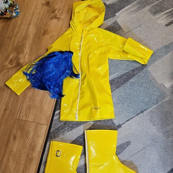Coraline Jones Costume, Kids Large With Wig - Picture 1 of 4